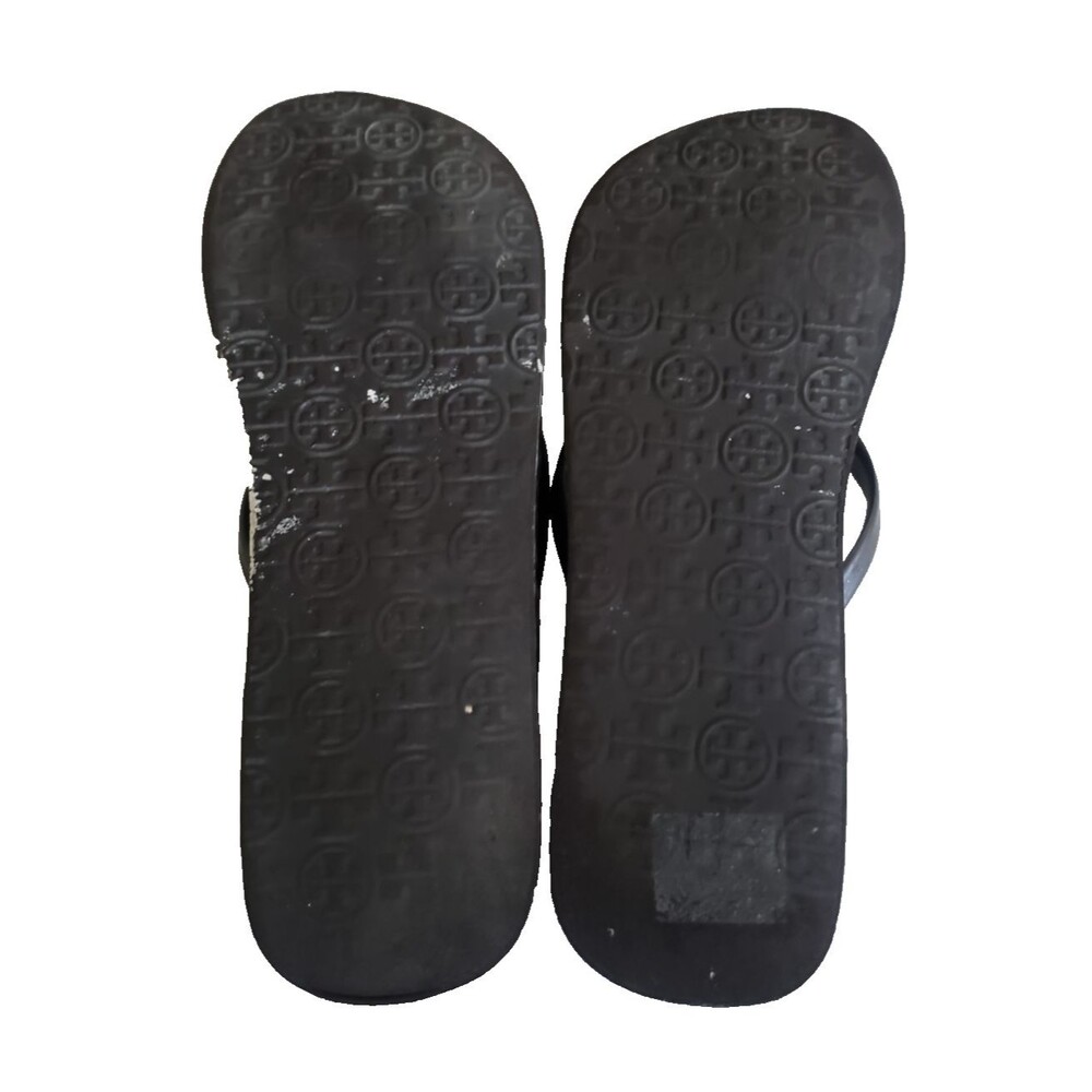 Tory Burch Thandie Wedge Flip-Flop Thong Sandals Brown-Multi Leopard Print Sz 10 - Picture 10 of 10